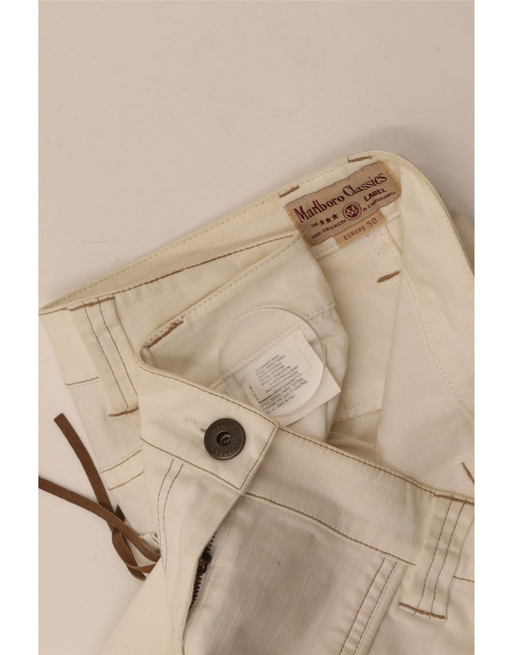 MARLBORO CLASSICS Mini jupe taille haute femme EU 50 3XL W36 coton blanc