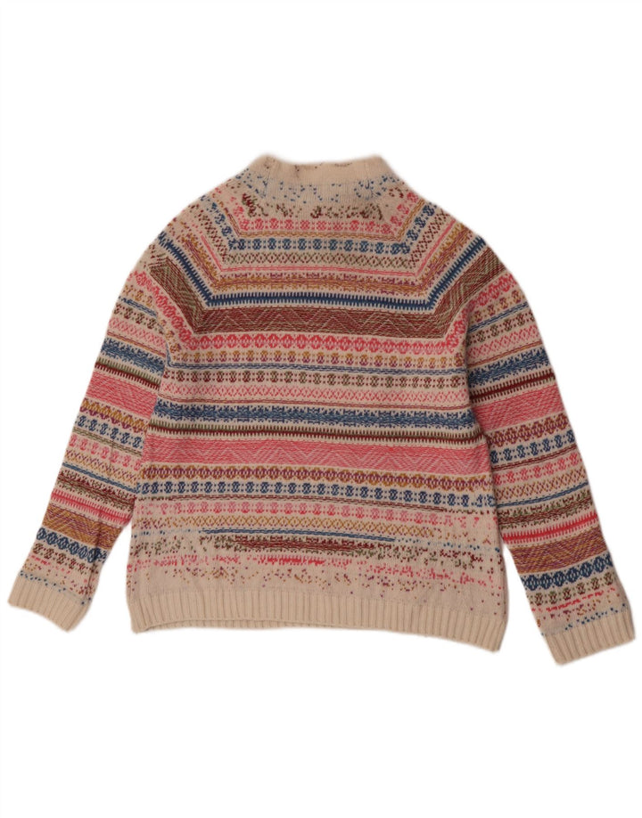 Benetton Pull à col roulé pour femme UK 14 Medium Multicolore