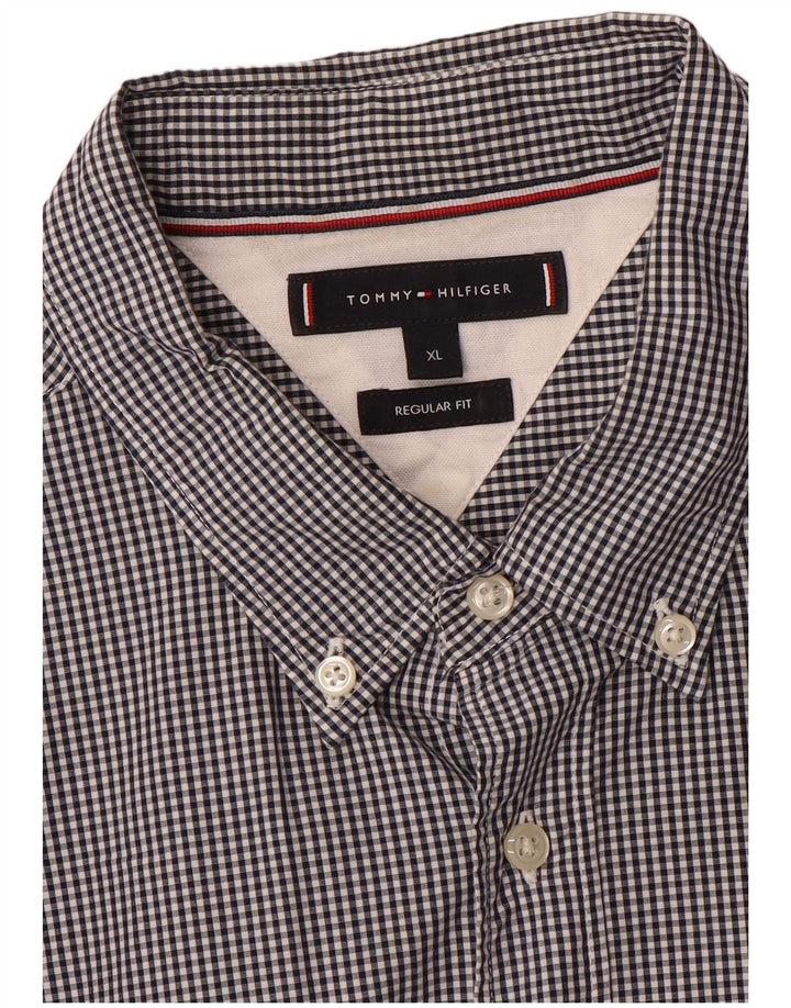 TOMMY HILFIGER Chemise Regular Fit Homme XL Gris Vichy