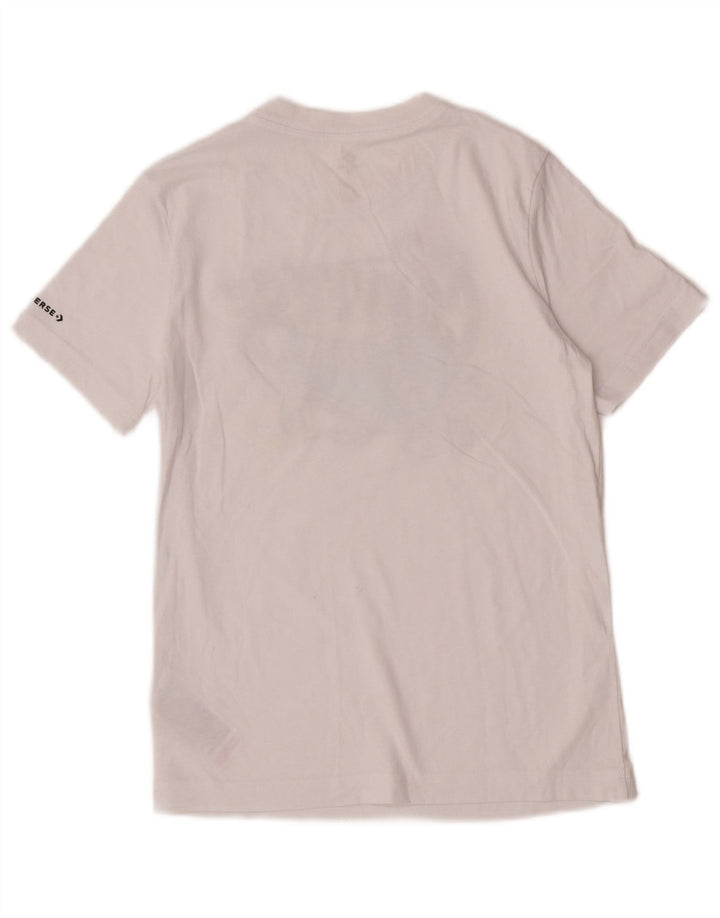 Converse T-Shirt Graphique Garçon 10-11 ans Blanc Moyen Coton