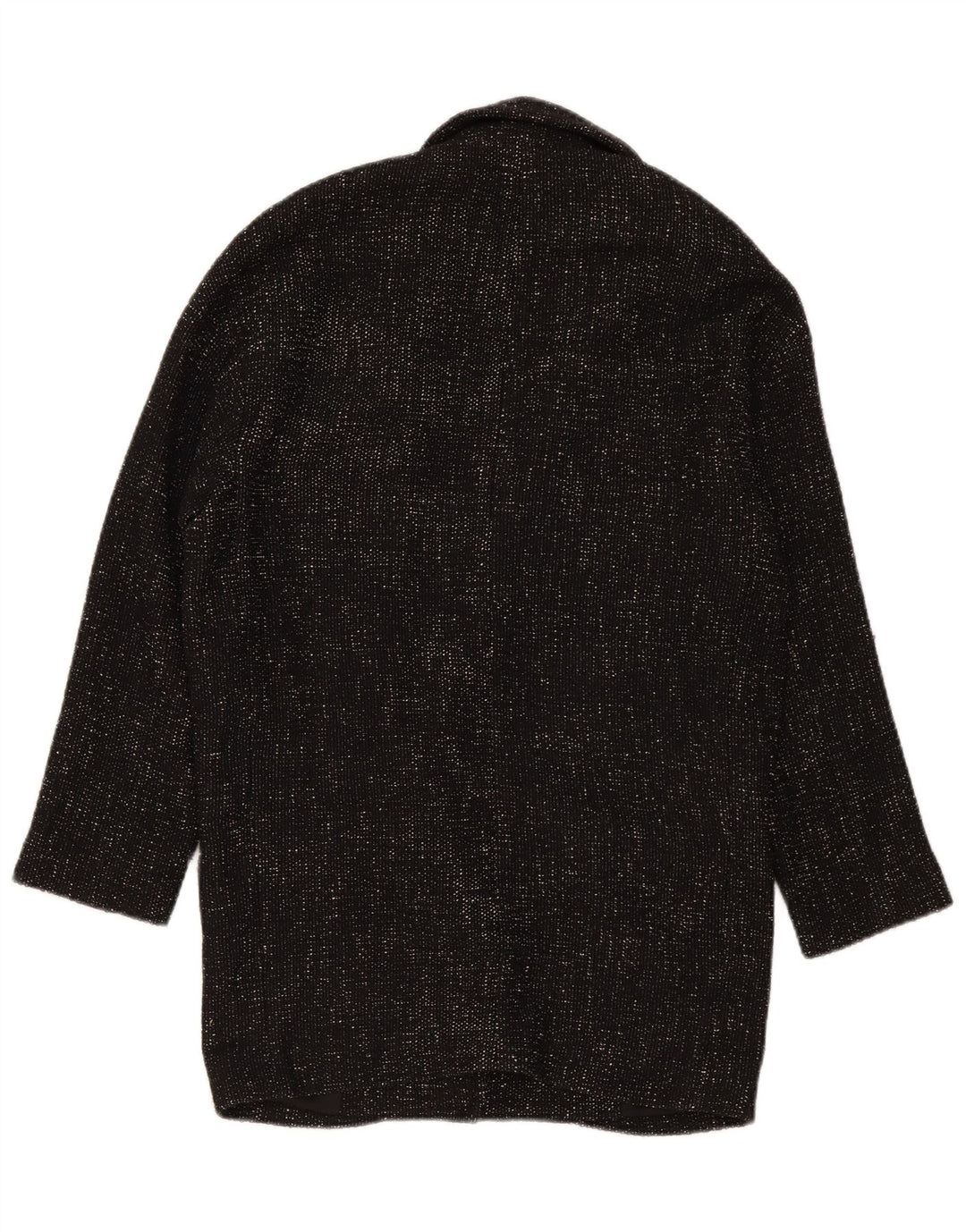 Zara Manteau surdimensionné à double boutonnage pour femme UK 6 XS Noir Polyester