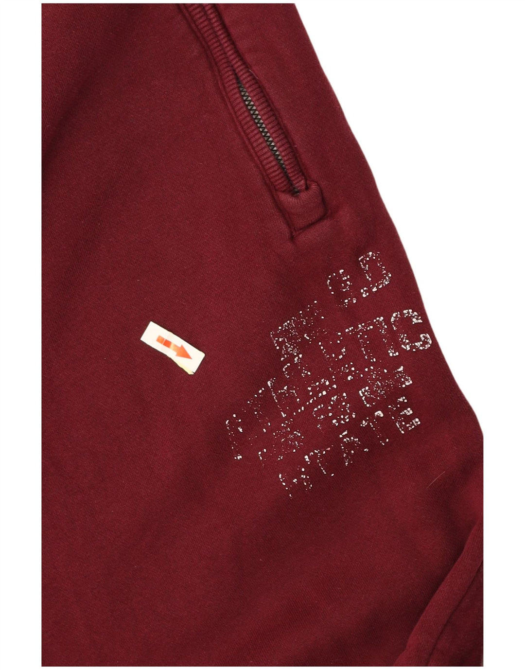 SUPERDRY Pantalon de survêtement graphique pour homme en coton bordeaux moyen