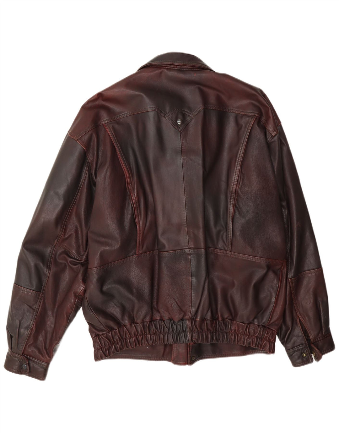 veste en cuir homme vintage IT 50 Grand Bourgogne