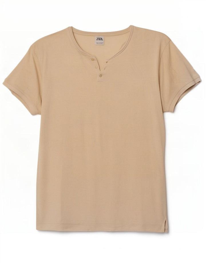 Zara Homme T-Shirt Top Beige Moyen