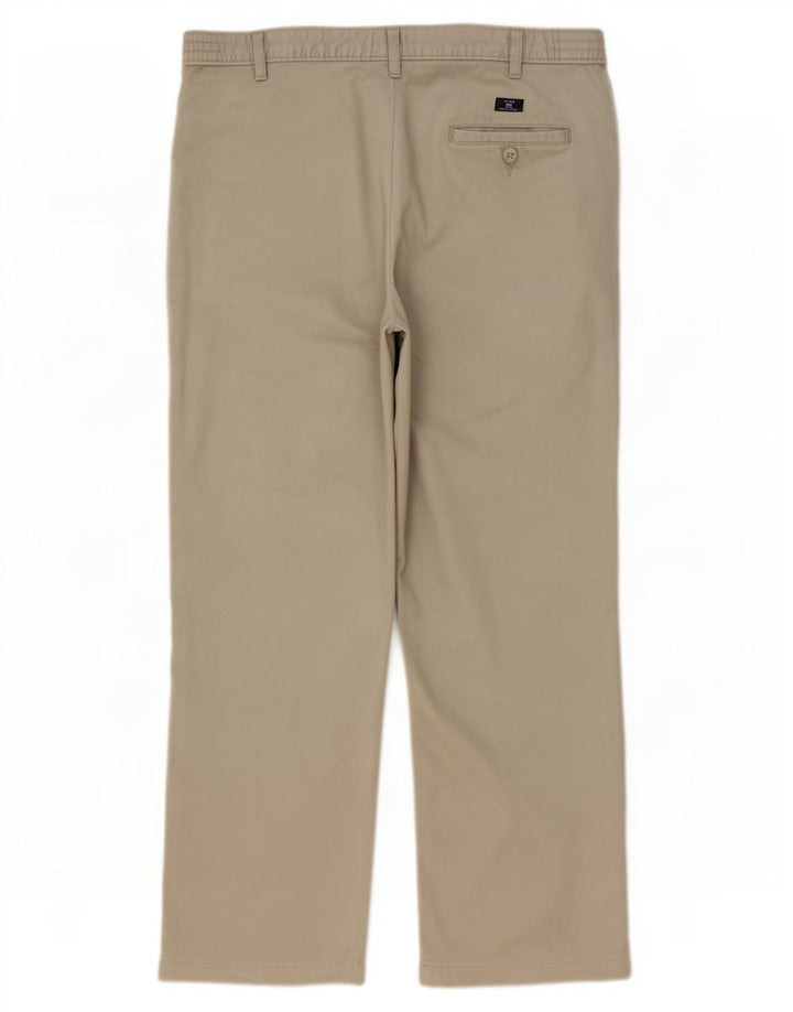 Marks & Spencer Pantalon Chino Pegged Blue Harbour Homme W44 L31 Kaki