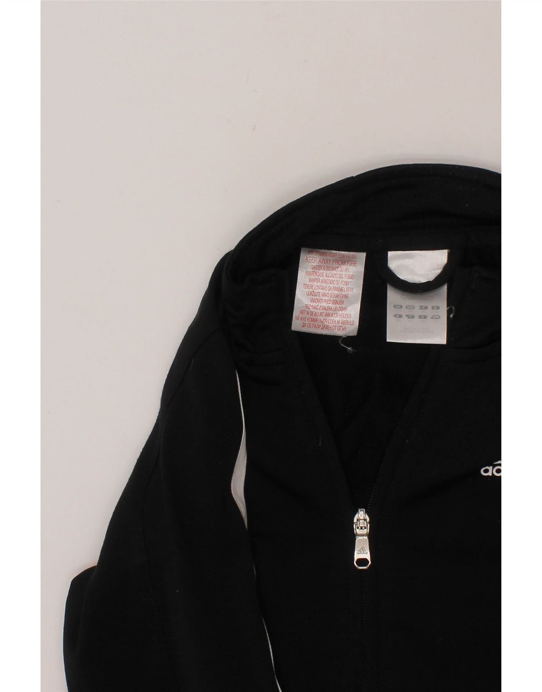 ADIDAS Boys Tracksuit Top Jacket 7-8 Years Black Colourblock Polyester Vintage Adidas and Second-Hand Adidas from Messina Hembry 