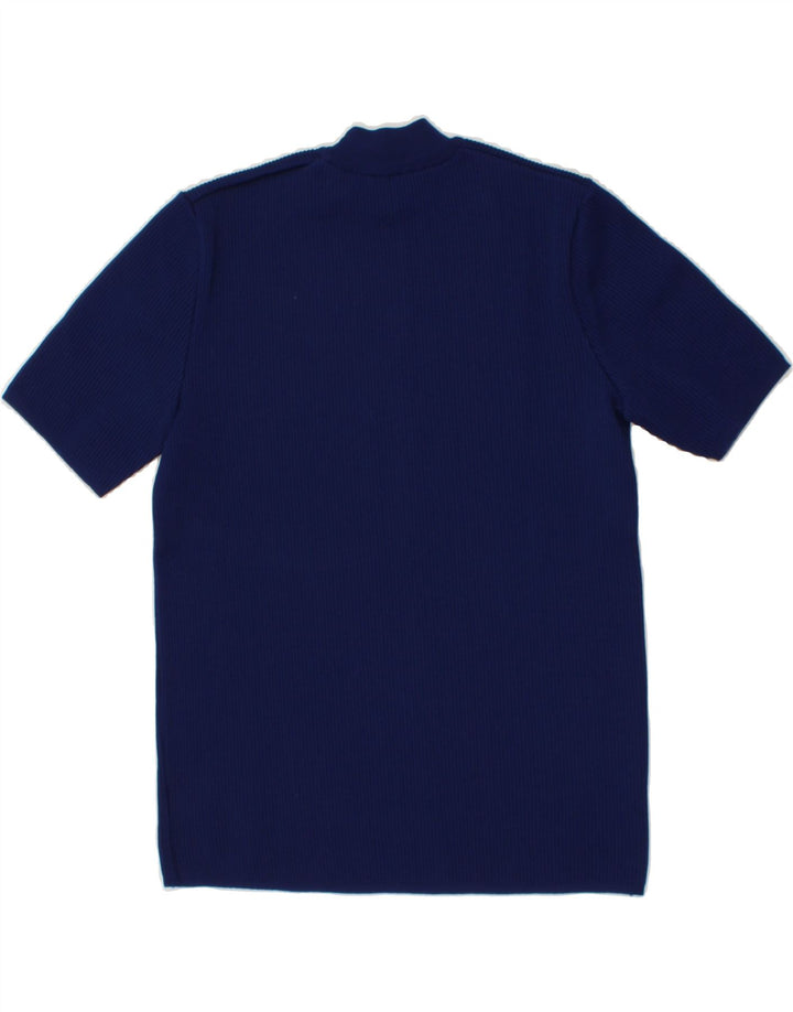 VINTAGE Womens T-Shirt Top IT 46 Large Navy Blue Vintage Vintage and Second-Hand Vintage from Messina Hembry 