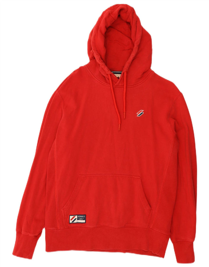 Superdry Pull à capuche en coton rouge moyen pour homme