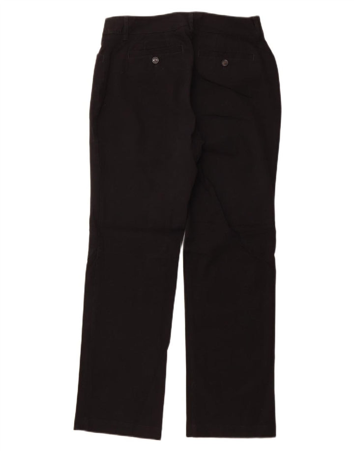 EDDIE BAUER Pantalon décontracté coupe courbée pour femme US 6 Medium W28 L29 Noir
