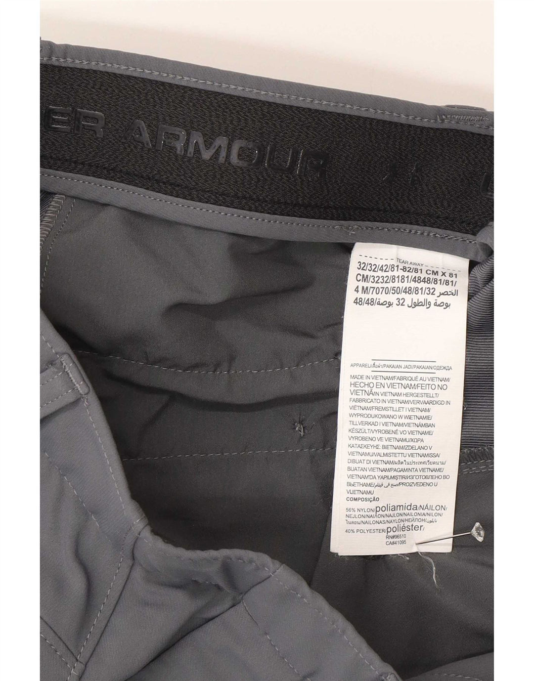 Under Armour Pantalon Chino Droit W32 L32 Homme Gris Polyamide