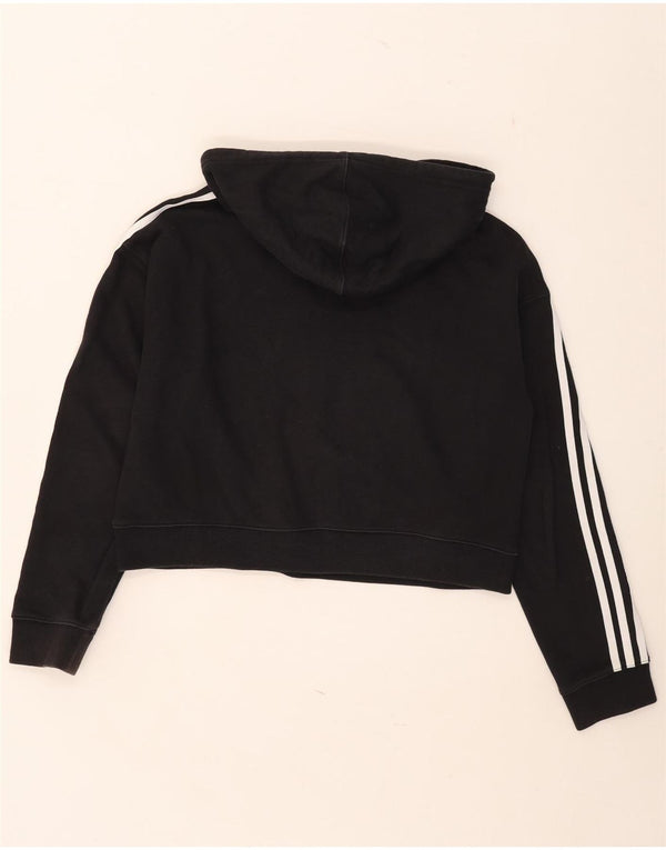 Adidas Sweat-shirt court surdimensionné pour femme UK 10 Petit coton noir