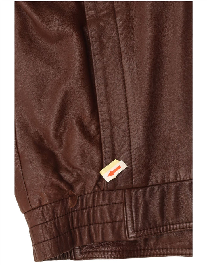 NOBLE Veste en cuir coupe ample pour homme EU 44 XS Cuir marron