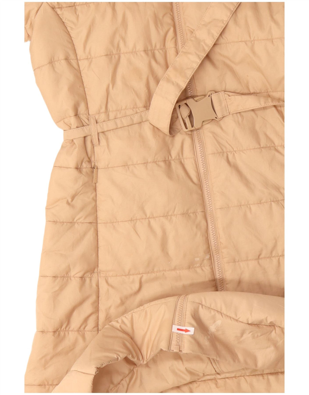 Adidas Manteau rembourré à capuche pour femme UK 10 Petit Polyester Beige
