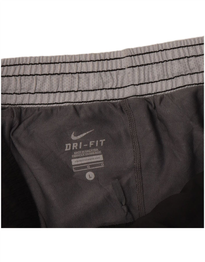 NIKE Short de sport pour femme UK 14 Large Noir Colourblock