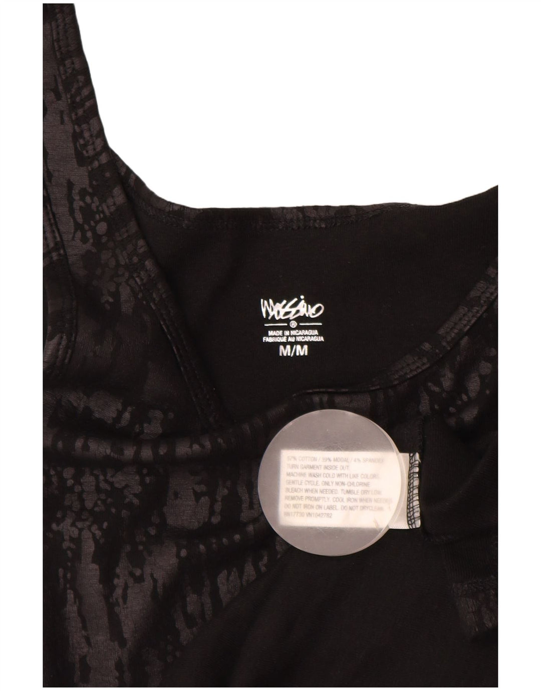 MOSSIMO Débardeur Femme UK 12 Moyen Noir Imprimé Animal Coton