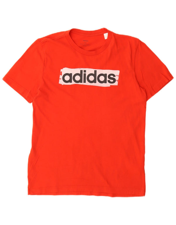 ADIDAS T-Shirt Graphique Homme Rouge Moyen Coton
