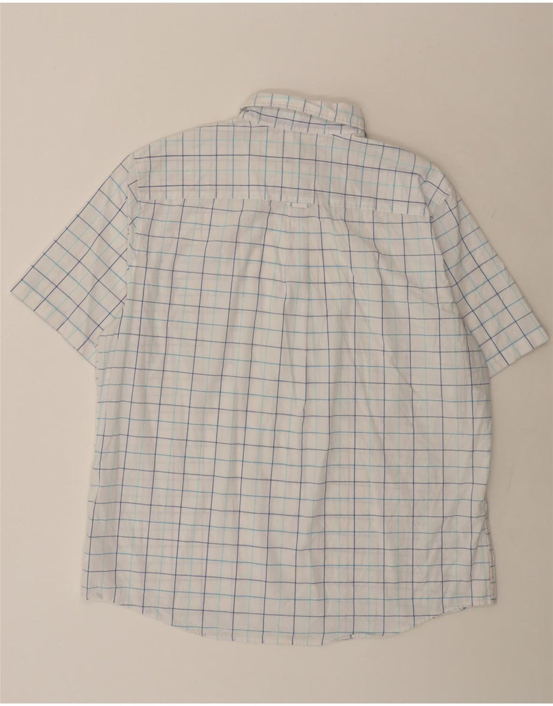 CHAPS Chemise à manches courtes pour homme 2XL en coton à carreaux blancs