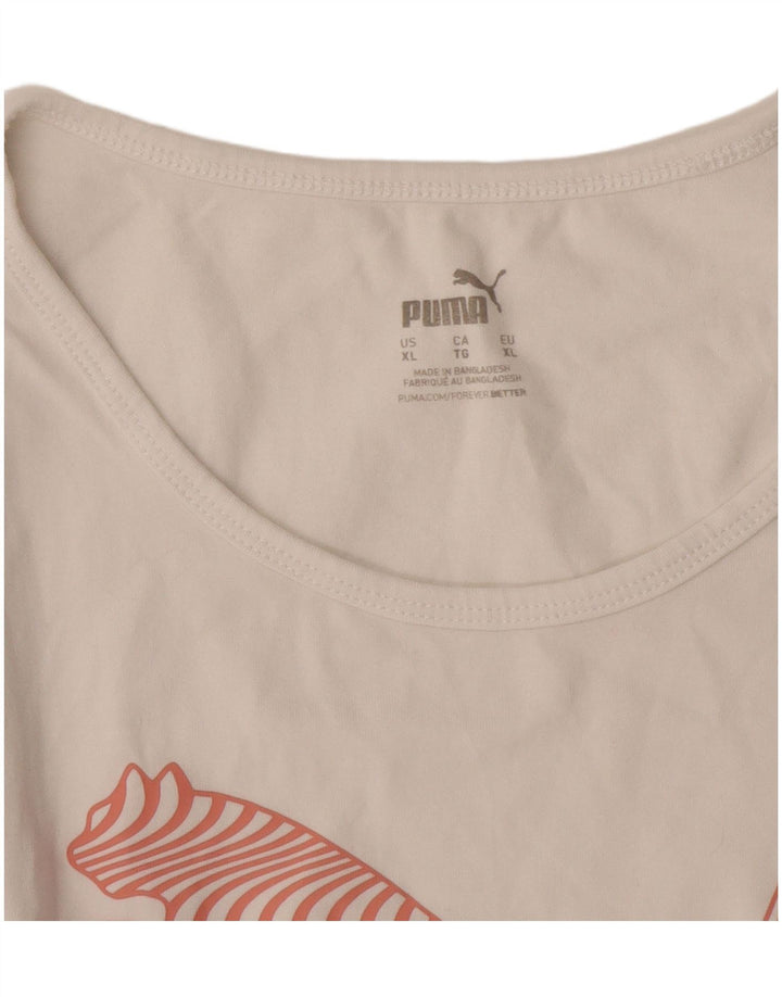Puma Débardeur graphique pour femme UK 18 XL Blanc