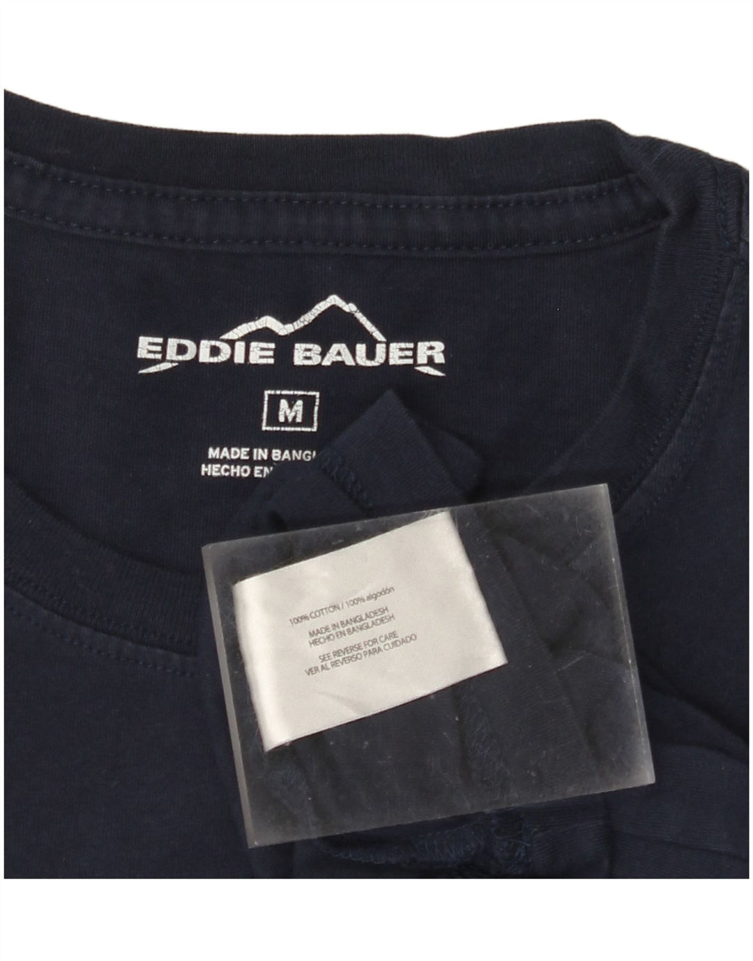 EDDIE BAUER T-Shirt Homme Top Bleu Marine Moyen Coton
