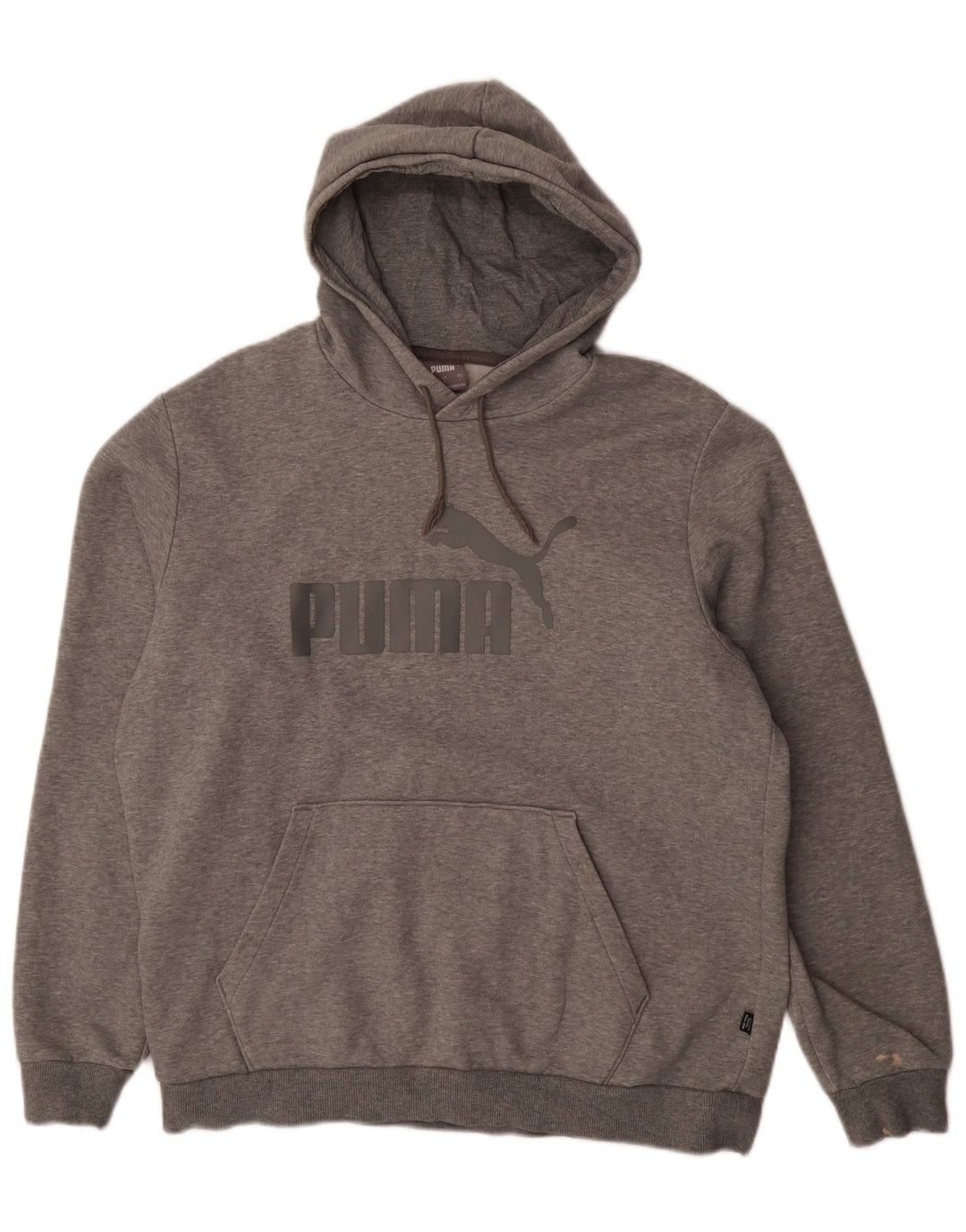 Puma Pull à capuche graphique pour homme, grand, gris, coton