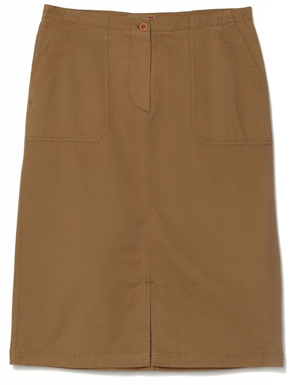 Napapijri Jupe Midi Femme IT 44 Medium W32 Marron Coton