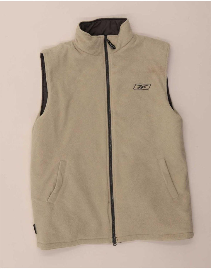 Reebok Gilet rembourré réversible pour femme UK 14 Large Gris