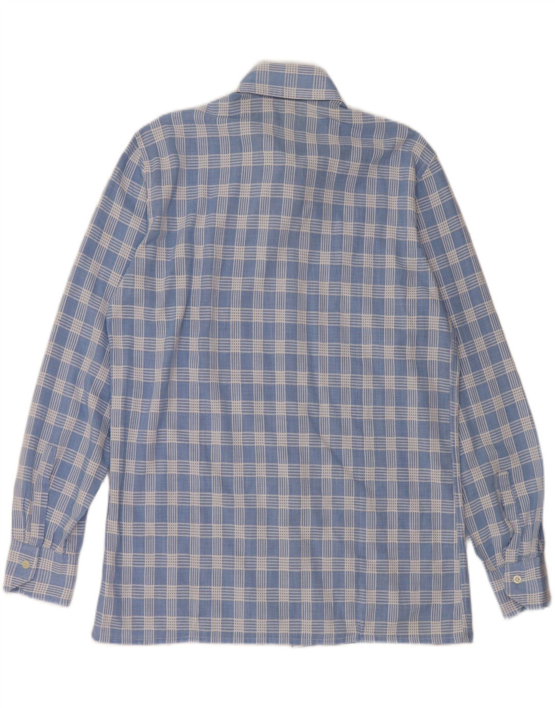 CONFEZIONI DI LUSSO Chemise Homme Taille 41 16 Grand Carreau Bleu