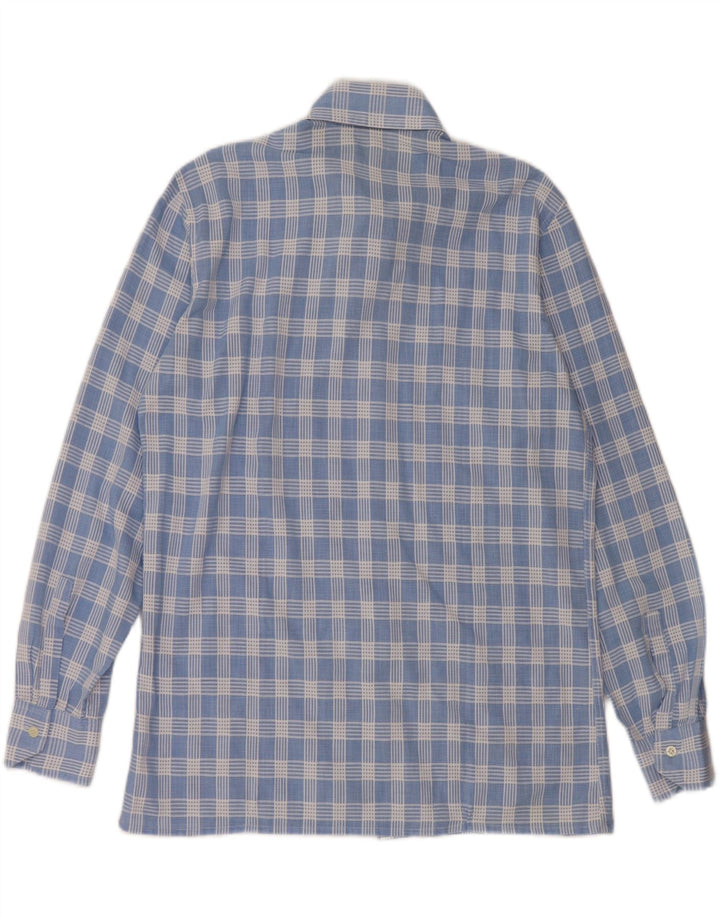 CONFEZIONI DI LUSSO Chemise Homme Taille 41 16 Grand Carreau Bleu