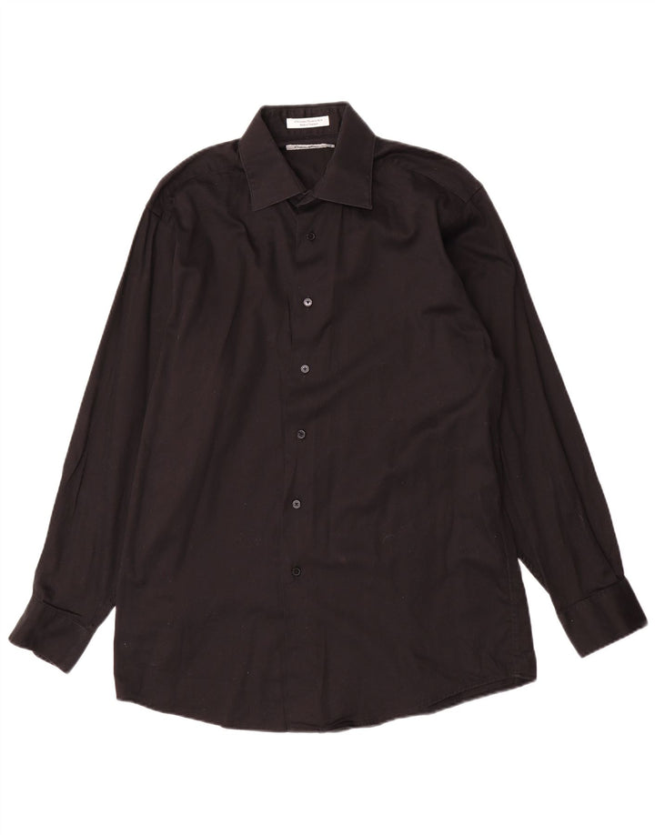 Calvin Klein Chemise Homme Taille 15 1/2 Coton Noir Moyen