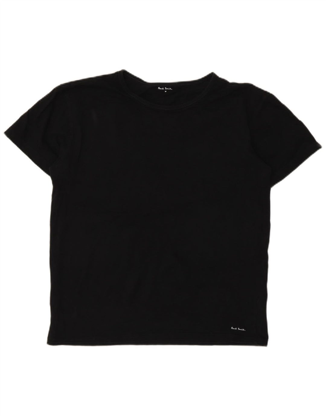Paul Smith T-Shirt Femme UK 14 Medium Noir Coton
