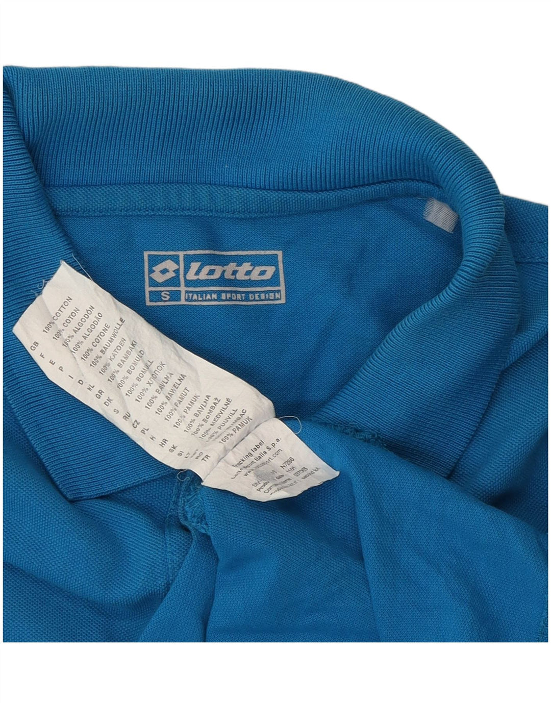 LOTTO Mens Polo Shirt Small Blue Cotton