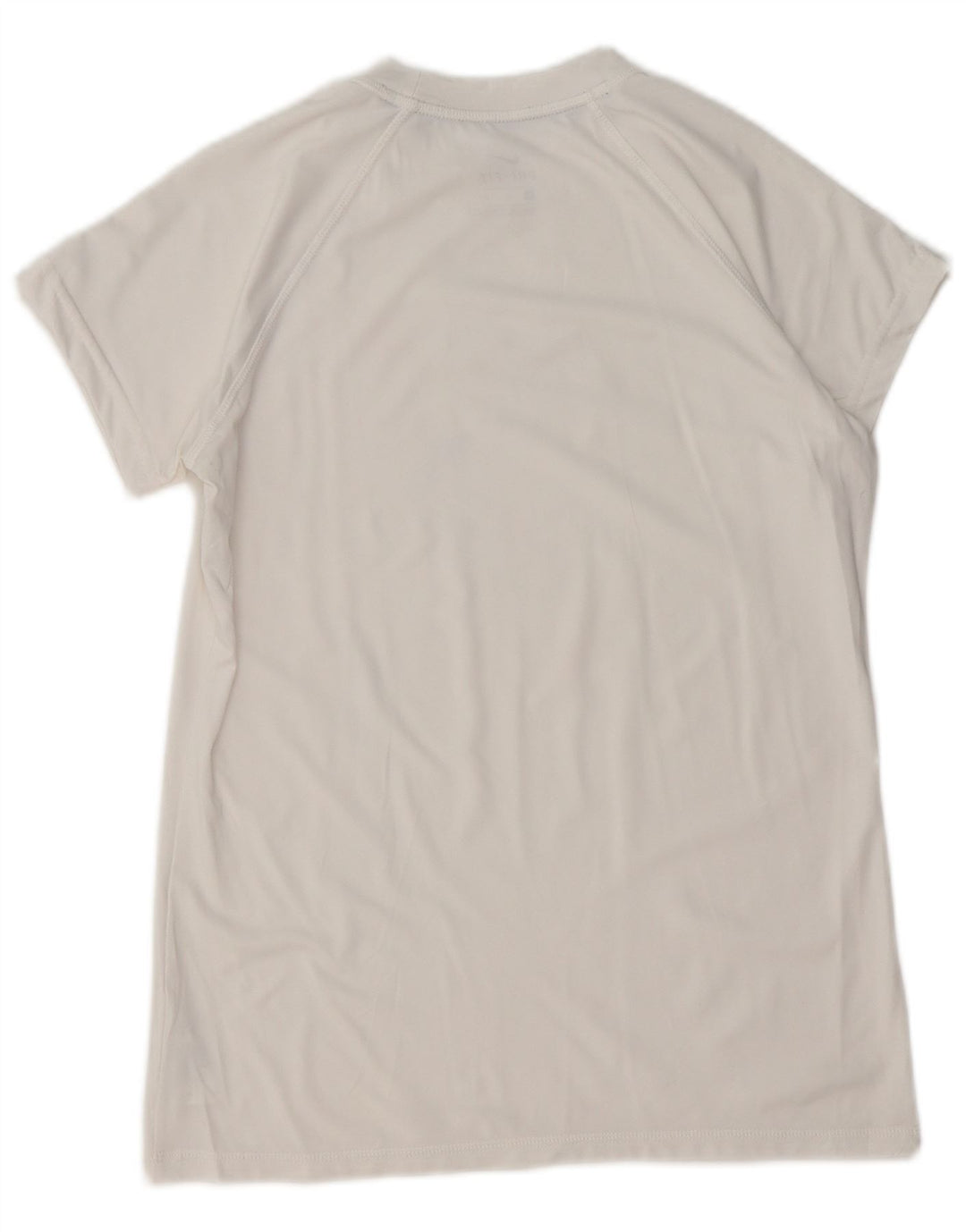 NIKE Femmes Dri Fit Graphic T-Shirt Top UK 12 Polyester Blanc Moyen