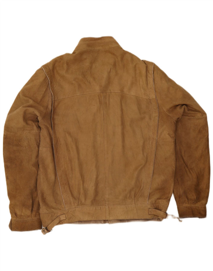 veste en cuir homme vintage UK 40 Grand Beige