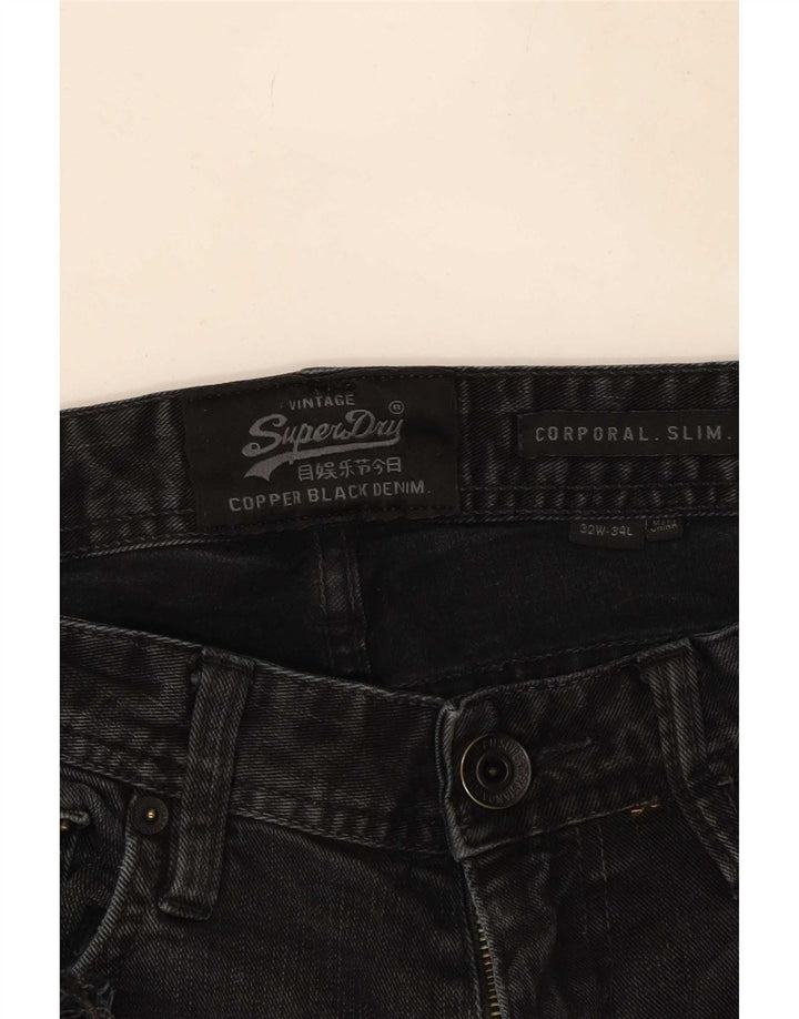 Superdry Jean Corporal Slim W32 L34 Homme Noir Coton