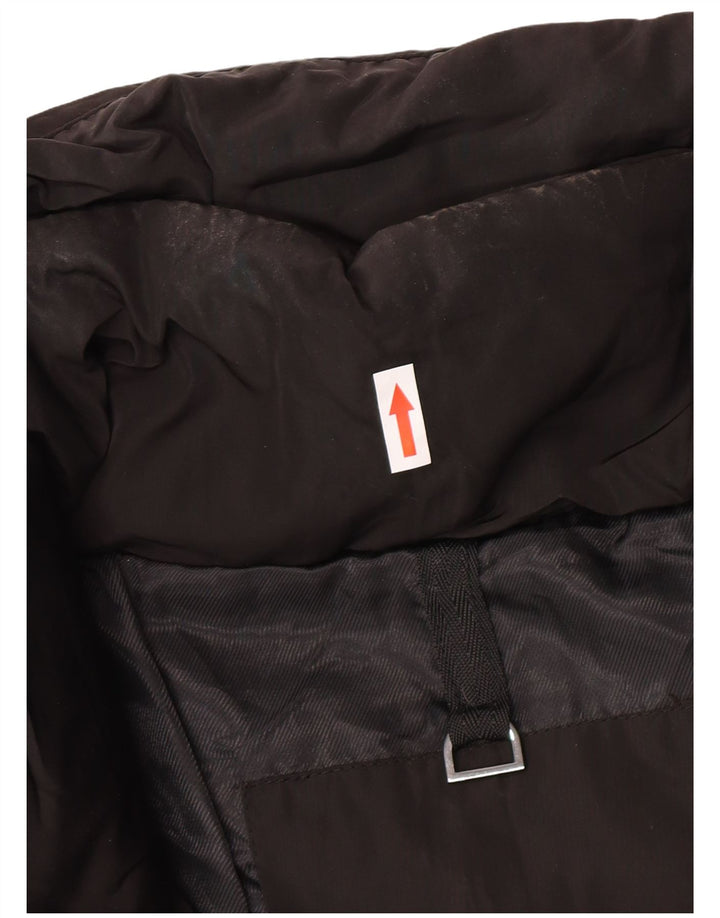 Zara Manteau rembourré pour femme UK 44 Medium Noir Polyester