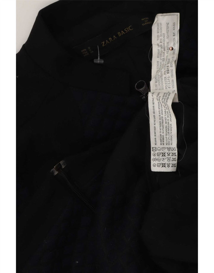 Zara Womens Oversize Bomber Jacket UK 10 Petit Bleu Marine Colorblock