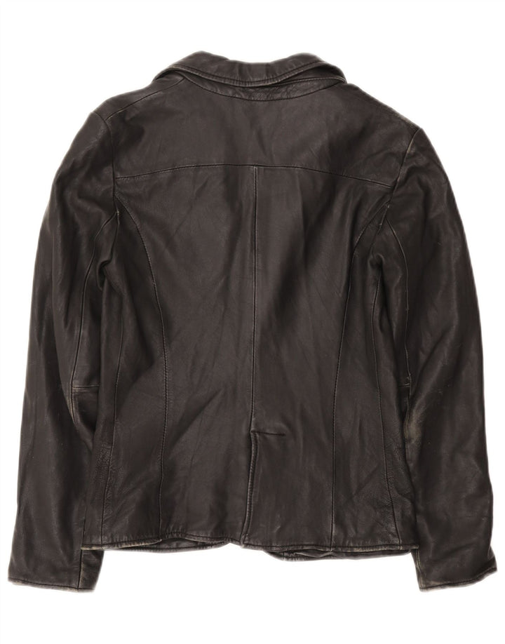 Calvin Klein Veste blazer à 1 bouton pour femme UK 12 Noir moyen classique