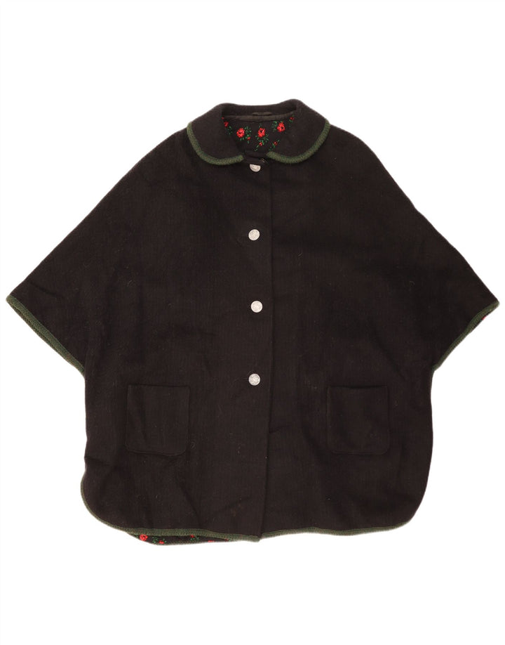 Manteau Cape Femme Vintage Taille Unique Noir