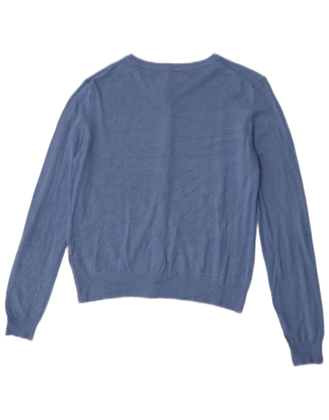 Marks & Spencer Pull cardigan court pour femme UK 10 Small Bleu Viscose