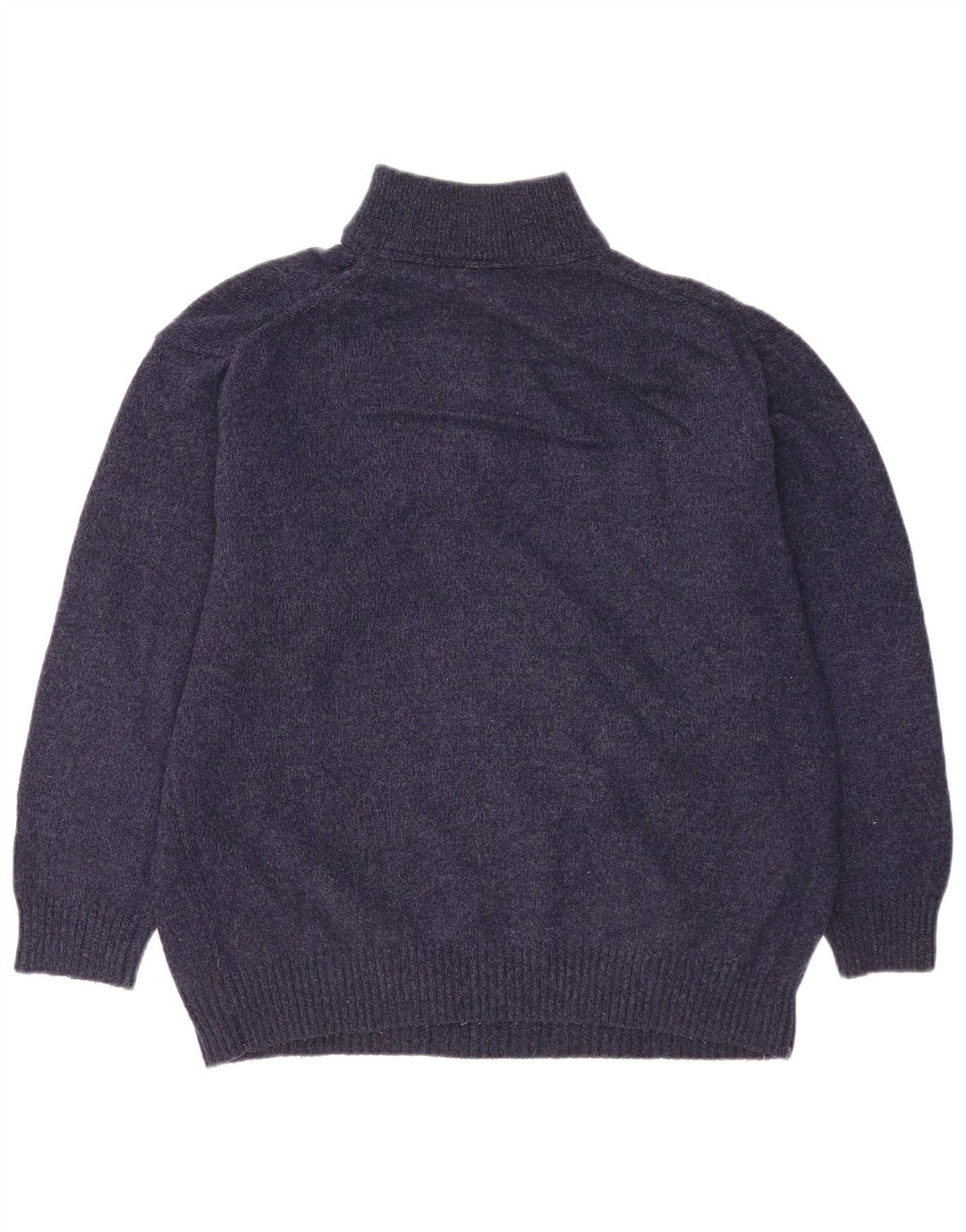 Murphy & Nye Pull à col zippé pour homme en laine bleu marine Taille L