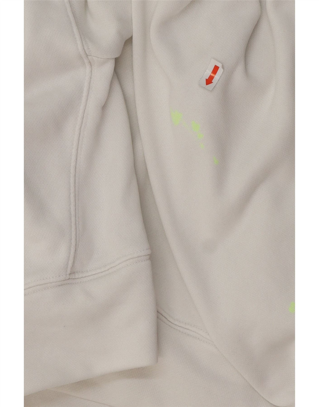 ADIDAS Pull à capuche court surdimensionné pour femme UK 10 Petit coton blanc