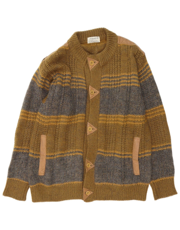 Schiatti&Co Cardigan Homme Pull Mohair Colorblock Vert Moyen