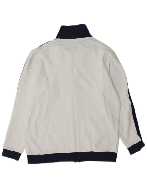 Asics Veste de survêtement pour homme Grand coton color block blanc