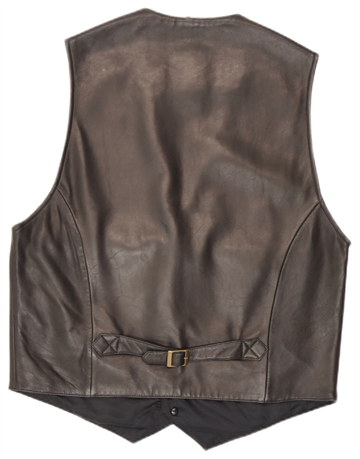 Trapper Gilet en cuir pour homme IT 48 Cuir noir moyen