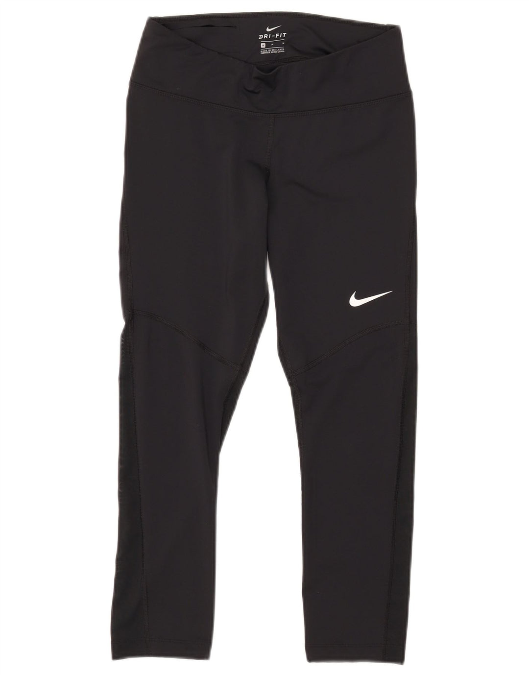 NIKE Legging Dri Fit pour femme UK 12 Polyester noir moyen