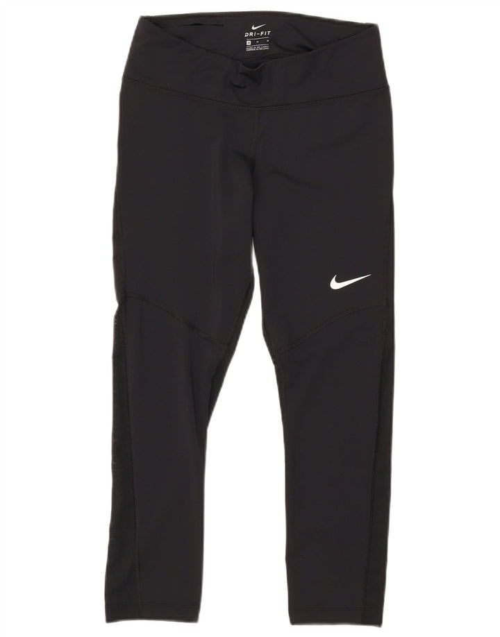 NIKE Legging Dri Fit pour femme UK 12 Polyester noir moyen