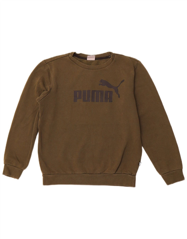 PUMA Sweat-shirt graphique pour homme XS Kaki Coton