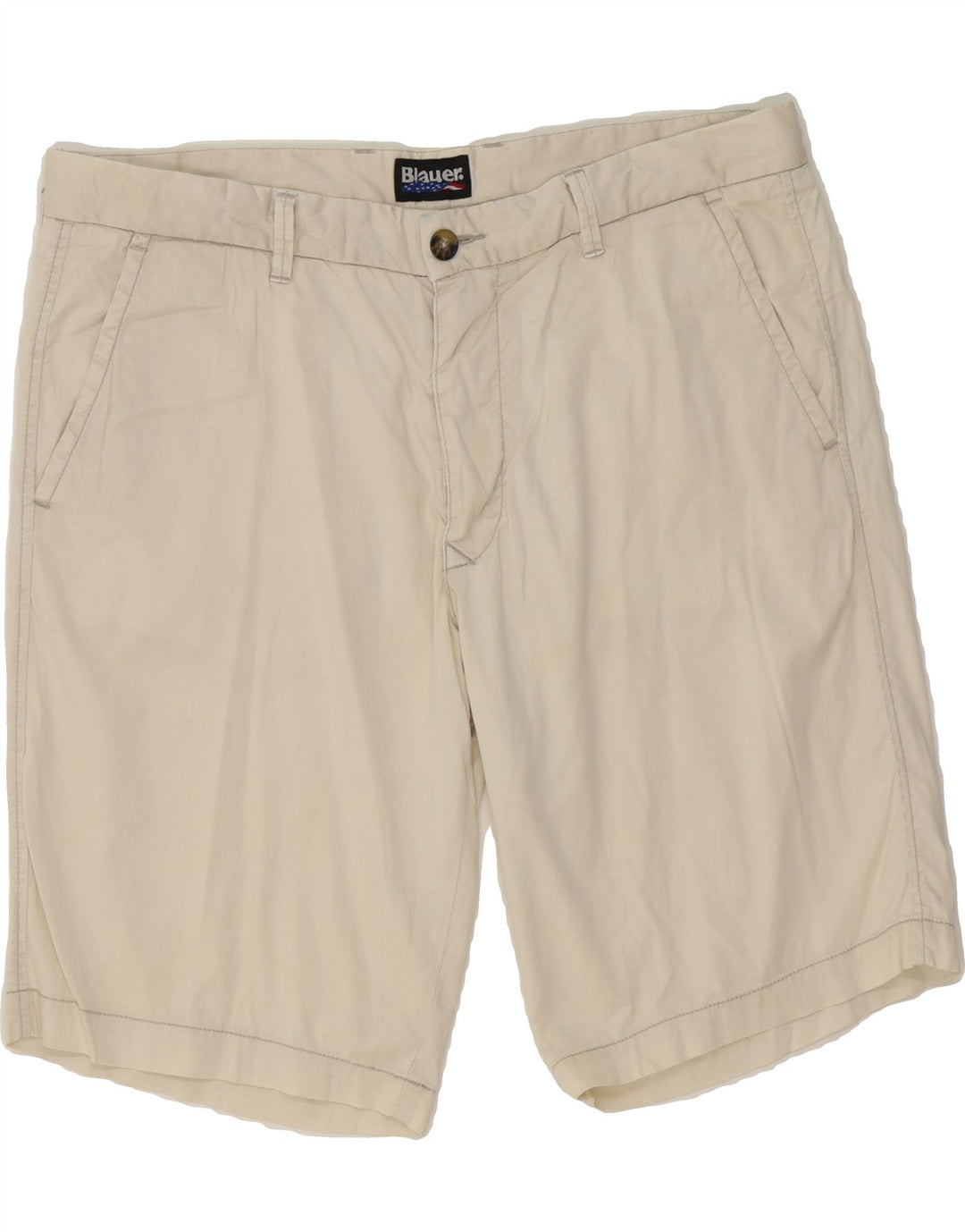 BLAUER Mens Chino Shorts W36 Large Off White Cotton Vintage Blauer and Second-Hand Blauer from Messina Hembry 