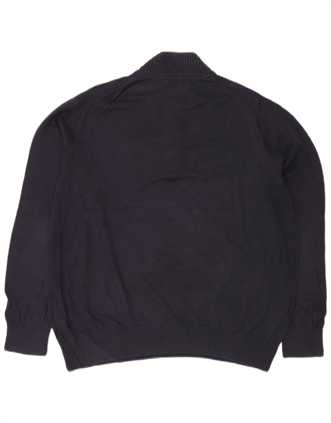 EDDIE BAUER Pull col zippé homme XL bleu marine coton