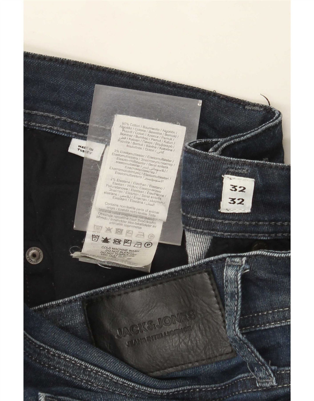Jack & Jones Jean Droit Homme W32 L32 Bleu Coton